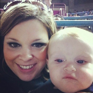 Peanut and I at a game in August 2012.